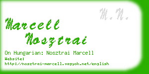 marcell nosztrai business card